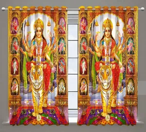 Goddess Durgaand Nine Forms Curtains Wallpaper