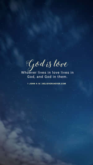 Godis Love Night Sky Quote Wallpaper