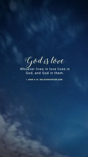 Godis Love Night Sky Quote Wallpaper