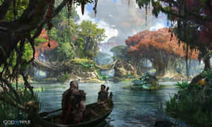 Godof War Ragnarok Boat Journey Wallpaper