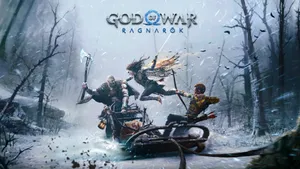 Godof War Ragnarok Epic Battle Wallpaper