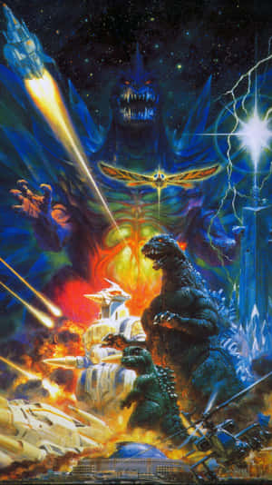 Godzilla 2000 Rampage In The City Wallpaper