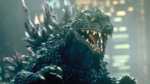 Godzilla 2000 Roaring In The City Wallpaper