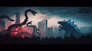 Godzilla And Biollante Epic Battle Wallpaper
