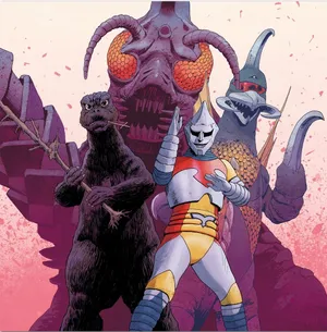 Godzilla And Megalon Engage In An Epic Battle Wallpaper