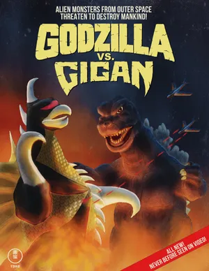 Godzilla Battles Gigan In A Thrilling Showdown Wallpaper