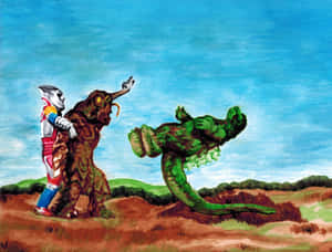 Godzilla Megalon Ultraman Showdown Wallpaper