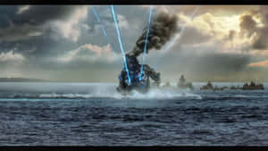 Godzilla Minus One 4k Battle Scene Wallpaper