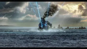 Godzilla Minus One 4k Battle Scene Wallpaper