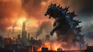 Godzilla Rampageat Dusk Wallpaper