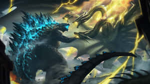 Godzilla Unleashes Chaos In The City Wallpaper