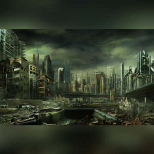 Godzilla Unleashes Havoc In The City Wallpaper