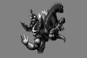 Godzilla_vs_ Megalon_ Concept_ Art Wallpaper