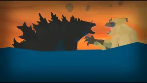 Godzillavs King Caesar Showdown Wallpaper