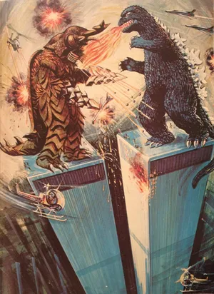 Godzillavs Megalon Battle Artwork Wallpaper