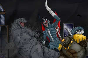 Godzillavs Megalon Showdown Wallpaper