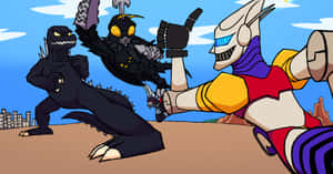 Godzillavs Megalonand Jet Jaguar Wallpaper