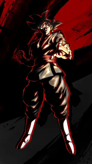 Gogeta In Red And Black Wallpaper