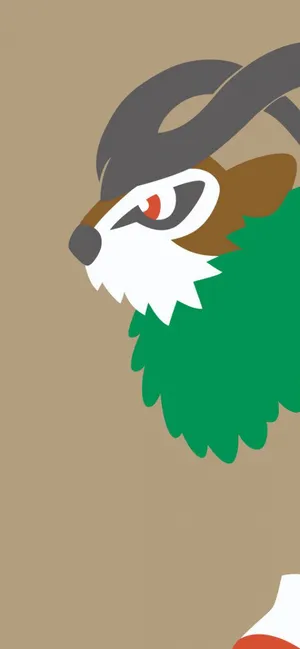 Gogoat Graphic In Brown Backdrop Wallpaper