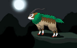 Gogoat With Full Moon Wallpaper