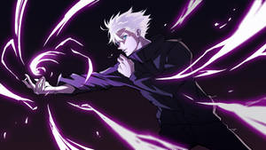 Gojo Sataru Swirling Energy Power Wallpaper