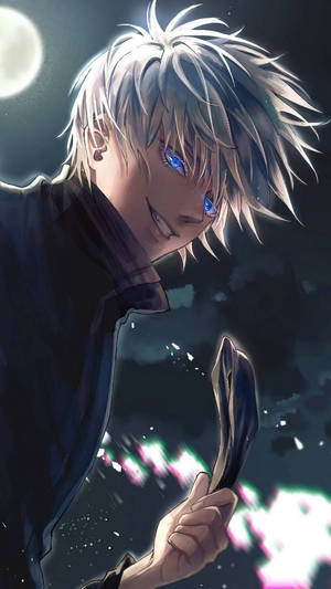 Gojo Sataru Wielding His Amazing Power In A Compelling Scene Wallpaper