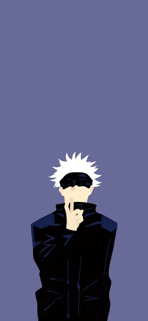 Gojo Satoru Minimal Anime Wallpaper