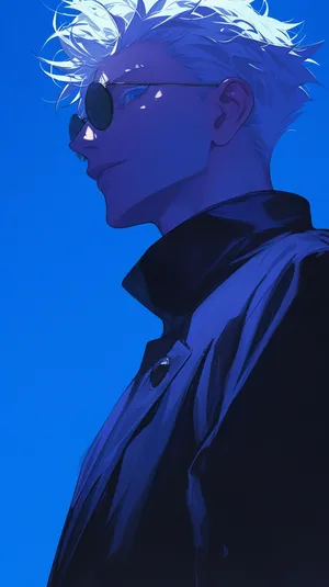 Gojo Satorui Phone Wallpaper Blue Aura Wallpaper