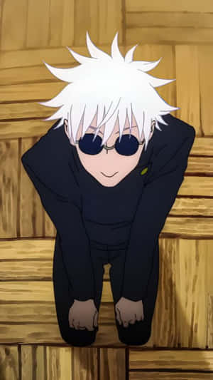 Gojo Sunglasses Funny Pose_ Anime Character Wallpaper