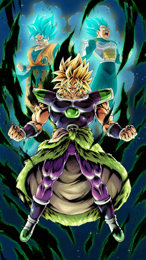 Gokou Turns Super Saiyan Against Broly Wallpaper