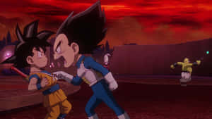 Goku And Vegeta Confrontation Wallpaper