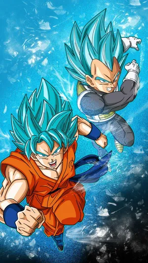 Goku And Vegeta Dragon Ball Z Blue Saiyan Wallpaper