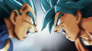 Goku And Vegeta Dragon Ball Z Face To Face Wallpaper