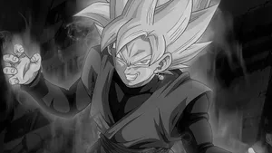 Goku Black And White Charging Wallpaper