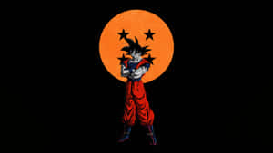 Goku Is Powered Up And Ready For The Fight. Wallpaper