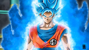 Goku Unleashes His Super Saiyan Powers During His Epic Battle Wallpaper