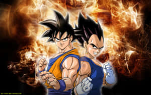 Goku & Vegeta Power Up To Unlock Untold Power Wallpaper