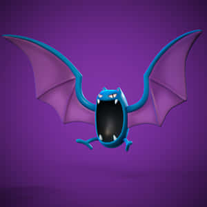 Golbat Against Bright Purple Wallpaper