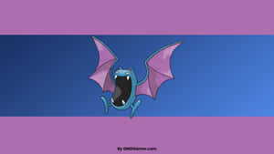 Golbat Blue Purple Striped Wallpaper