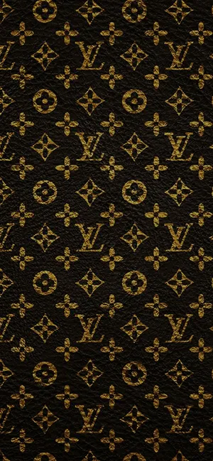 Gold And Black Louis Vuitton Phone Wallpaper