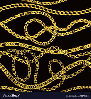 Gold Chain Seamless Pattern Vector Wallpaper
