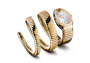 Gold-coiled Bvlgari Watch Wallpaper