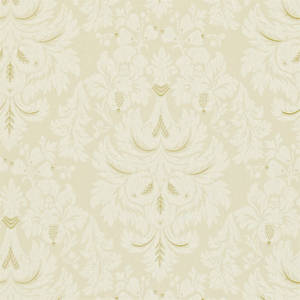 Gold Cream Floral Art Wallpaper
