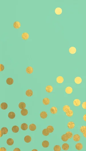 Gold Dotson Mint Background Wallpaper