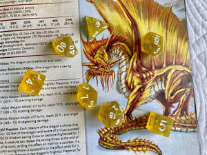 Gold Dragon Dice Wallpaper