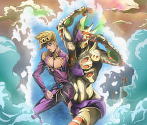 Gold Experience Jojo Stand In Action Wallpaper