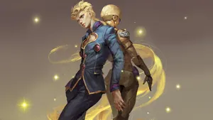 Gold Experience Stand Unleashing Power In Jojo's Bizarre Adventure Wallpaper