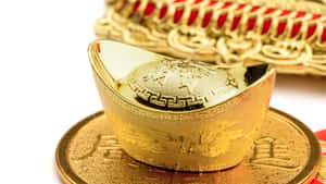 Gold Ingot On Coin Wallpaper