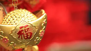 Gold Ingot With Chinese Symbol Wallpaper