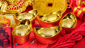 Gold Ingots For Prosperity Wallpaper